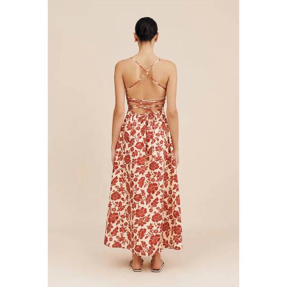 NEW POSSE lori dress in scarlet bloom - Picture 2 of 2